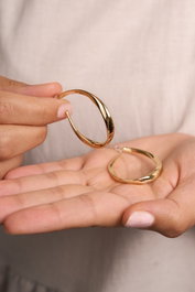 Heliophilia Silver Pendientes de Oro con Recubrimiento de Laca Dorado